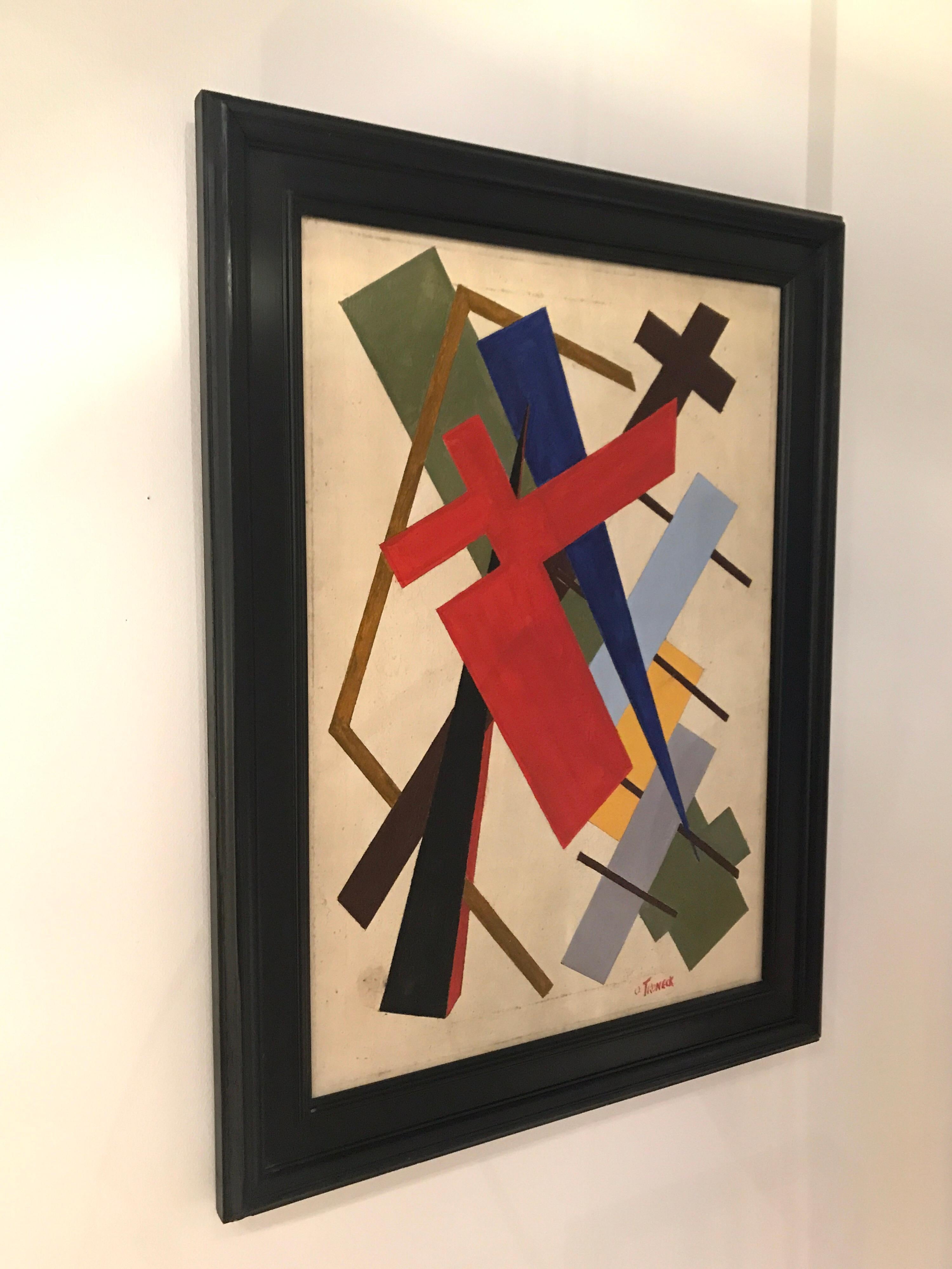 Oscar Troneck Constructivism Painting 1