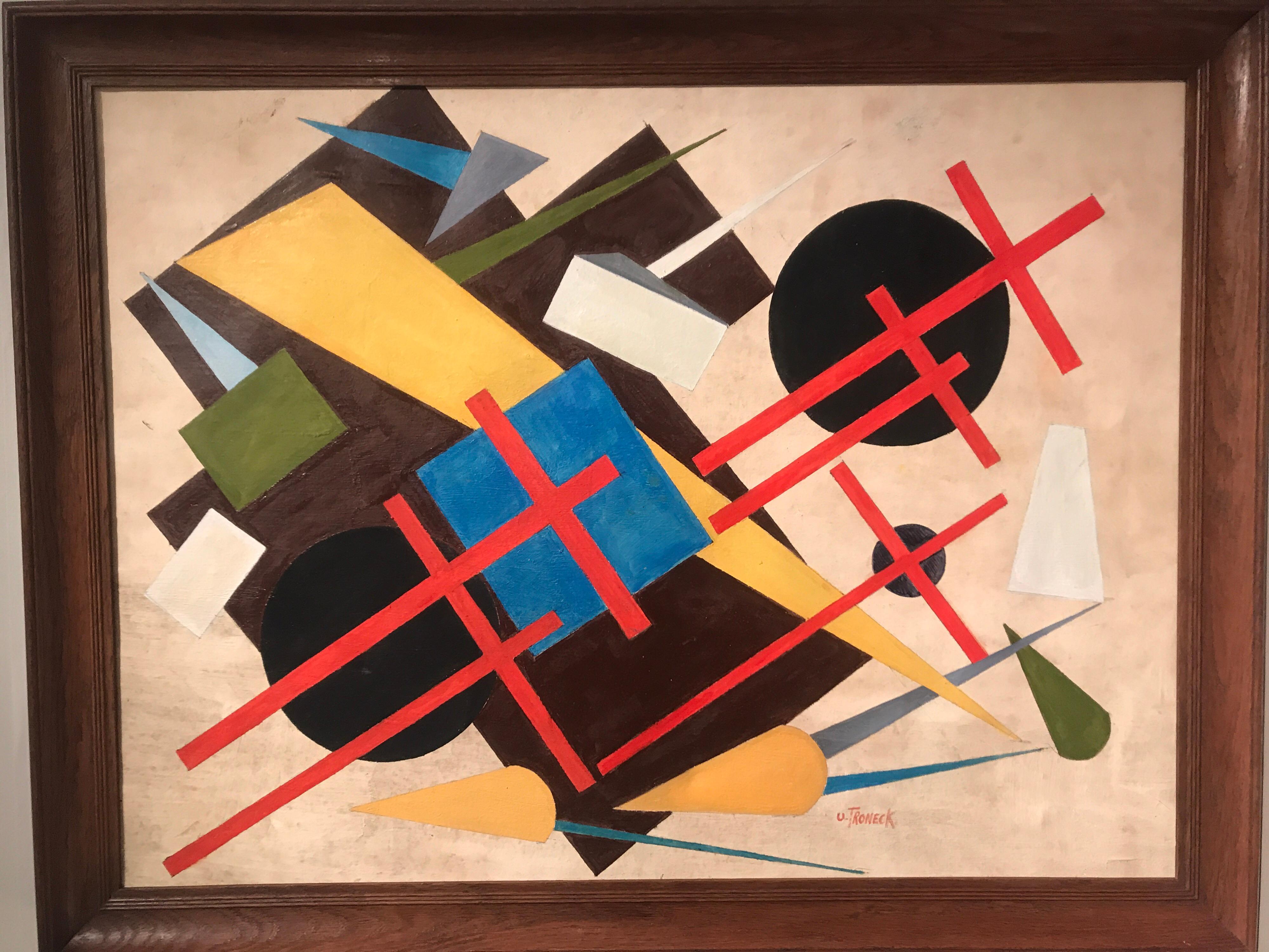 Mid-Century Modern Oscar Troneck Oil on Canvas