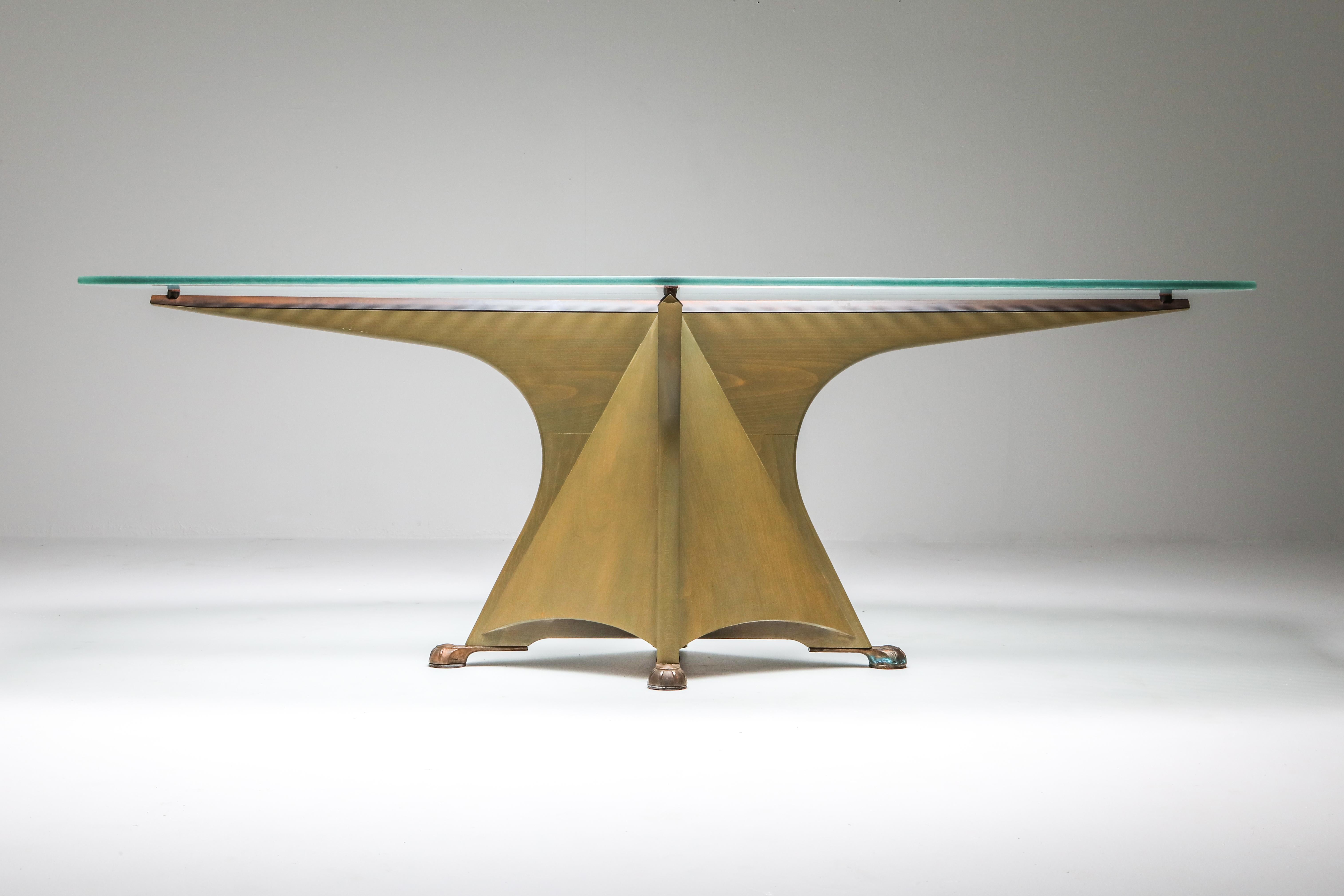 Etched Oscar Tusquets 'Alada' Dining Table