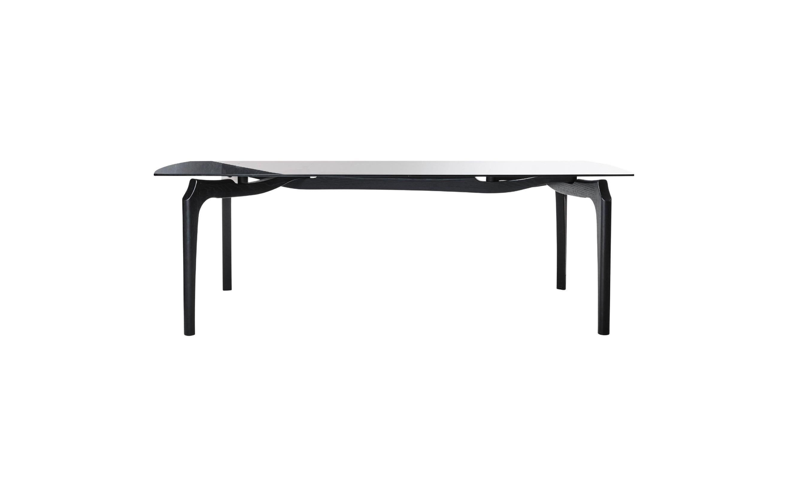 Glass Oscar Tusquets Blanca Rectangular Dinning Table 