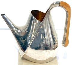 Oscar Tusquets for Alessi Sculptural Silverplate Teapot or Pitcher, 1983