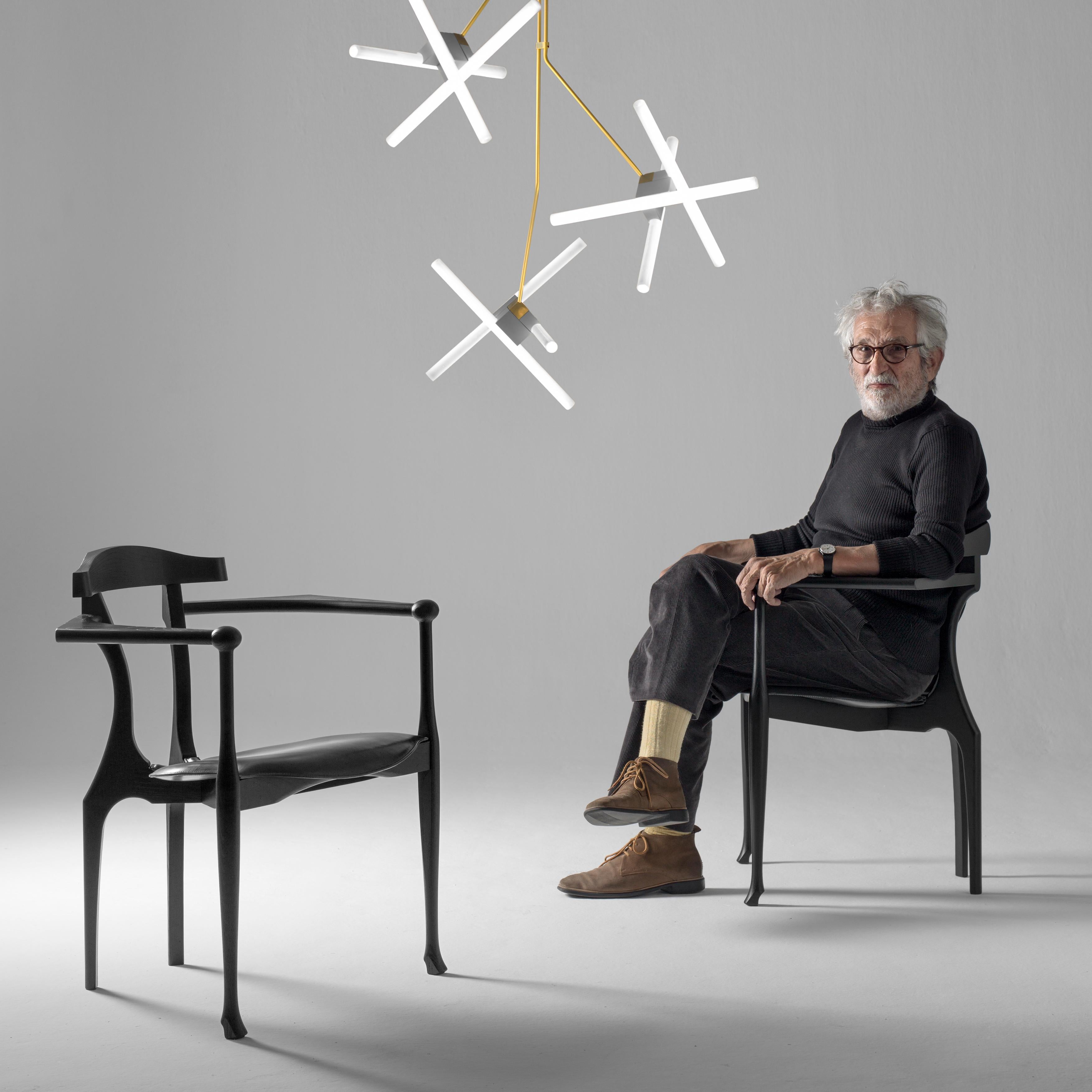 Oscar Tusquets, Mid-Century Modern, Black Ash Gaulino Spanish Easy Chair For Sale 1