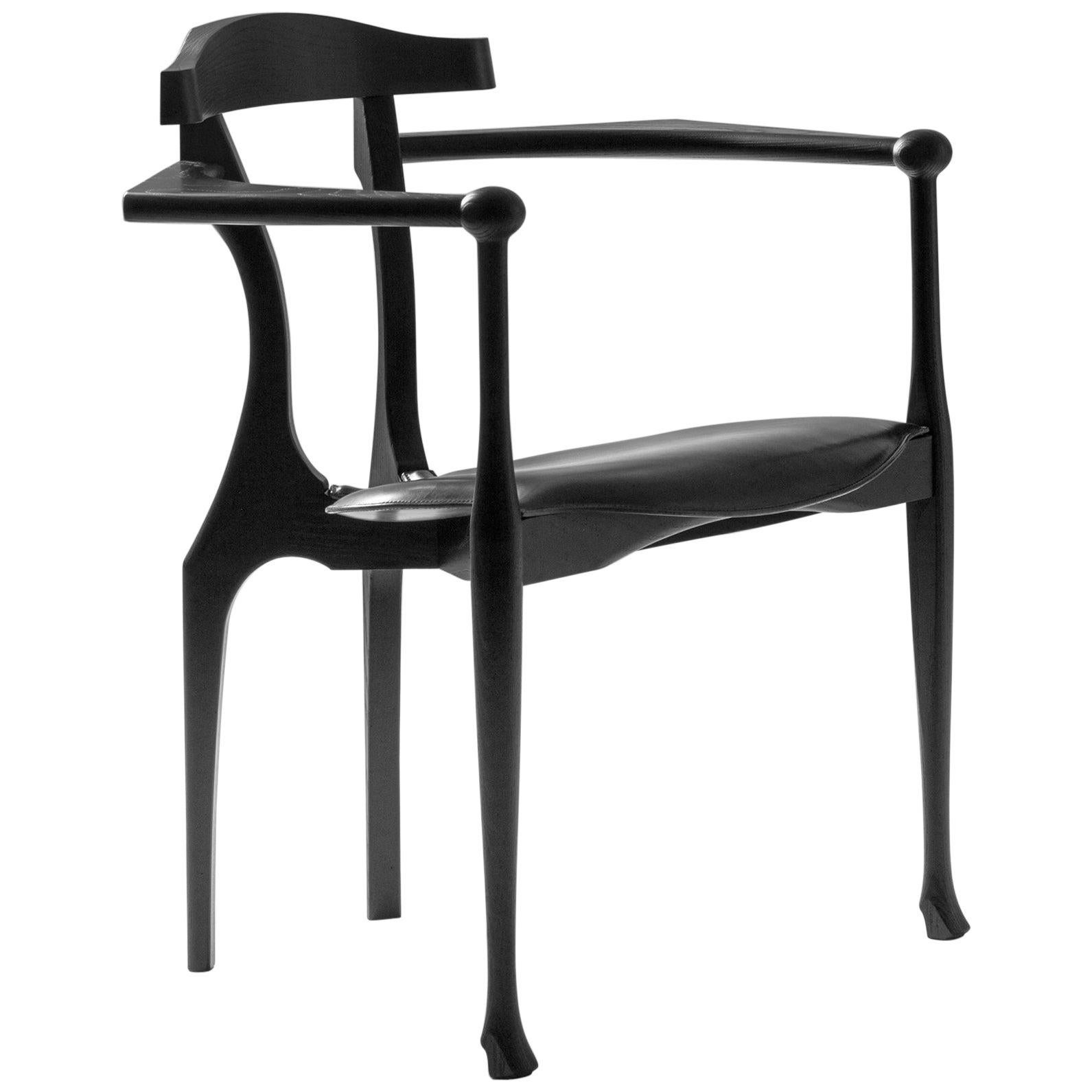 Fauteuil espagnol Gaulino en frêne noir, Oscar Tusquets, moderne du milieu du siècle dernier