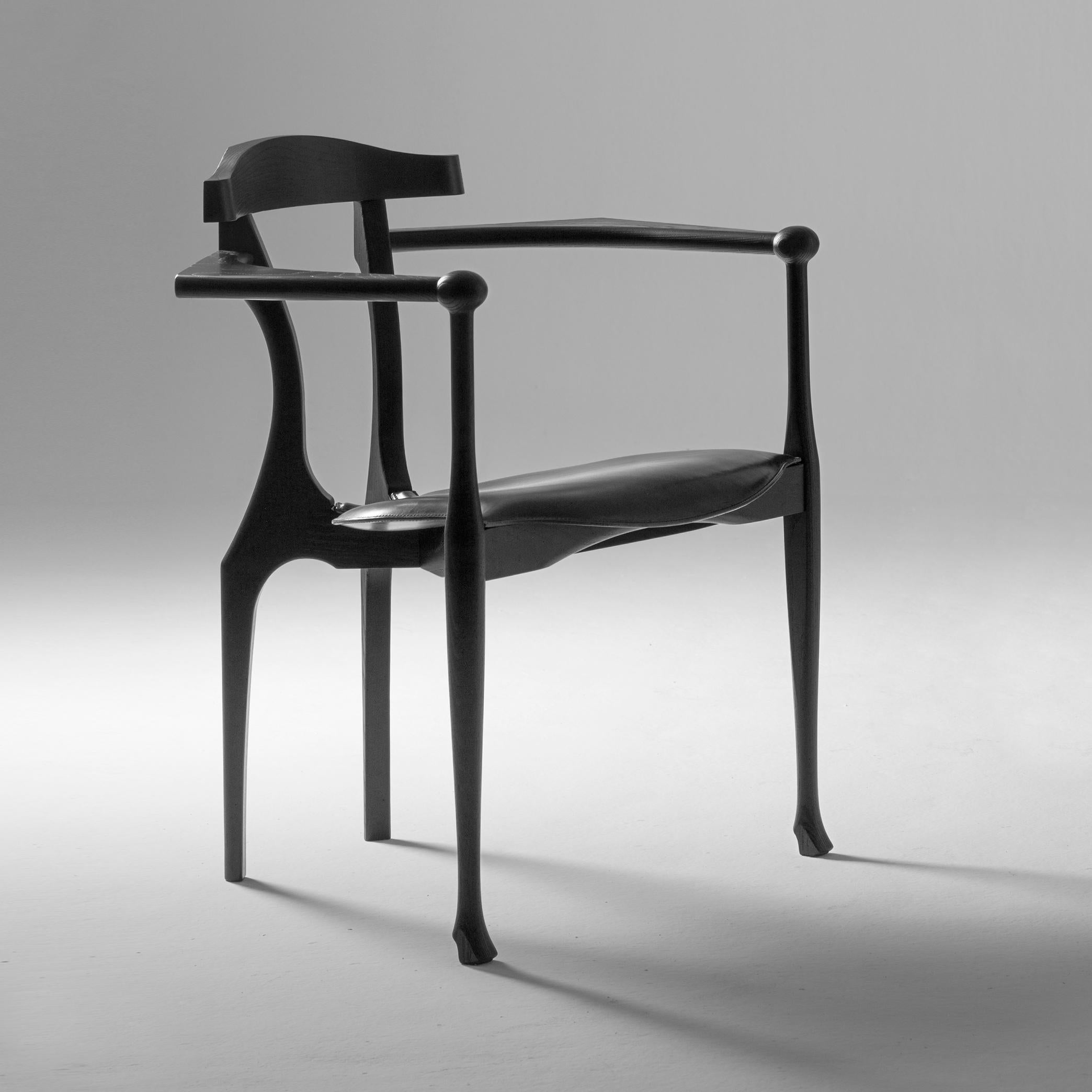 Oscar Tusquets, Mid-Century Modern, Black Ash Gaulino Spanish Easy Chair In New Condition For Sale In Barcelona, Barcelona