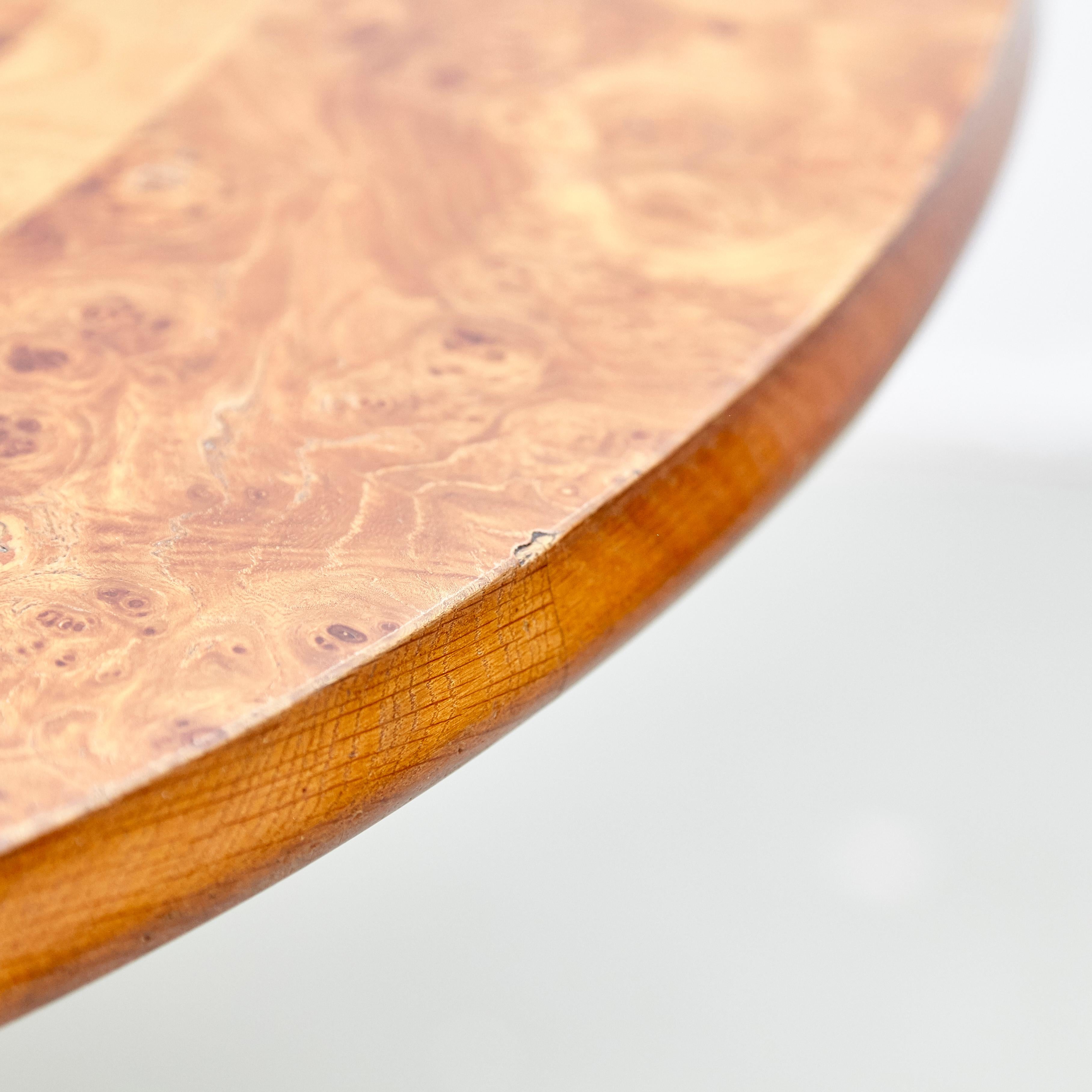 Late 20th Century Oscar Tusquets Round Dinning Wood Table, circa 1970