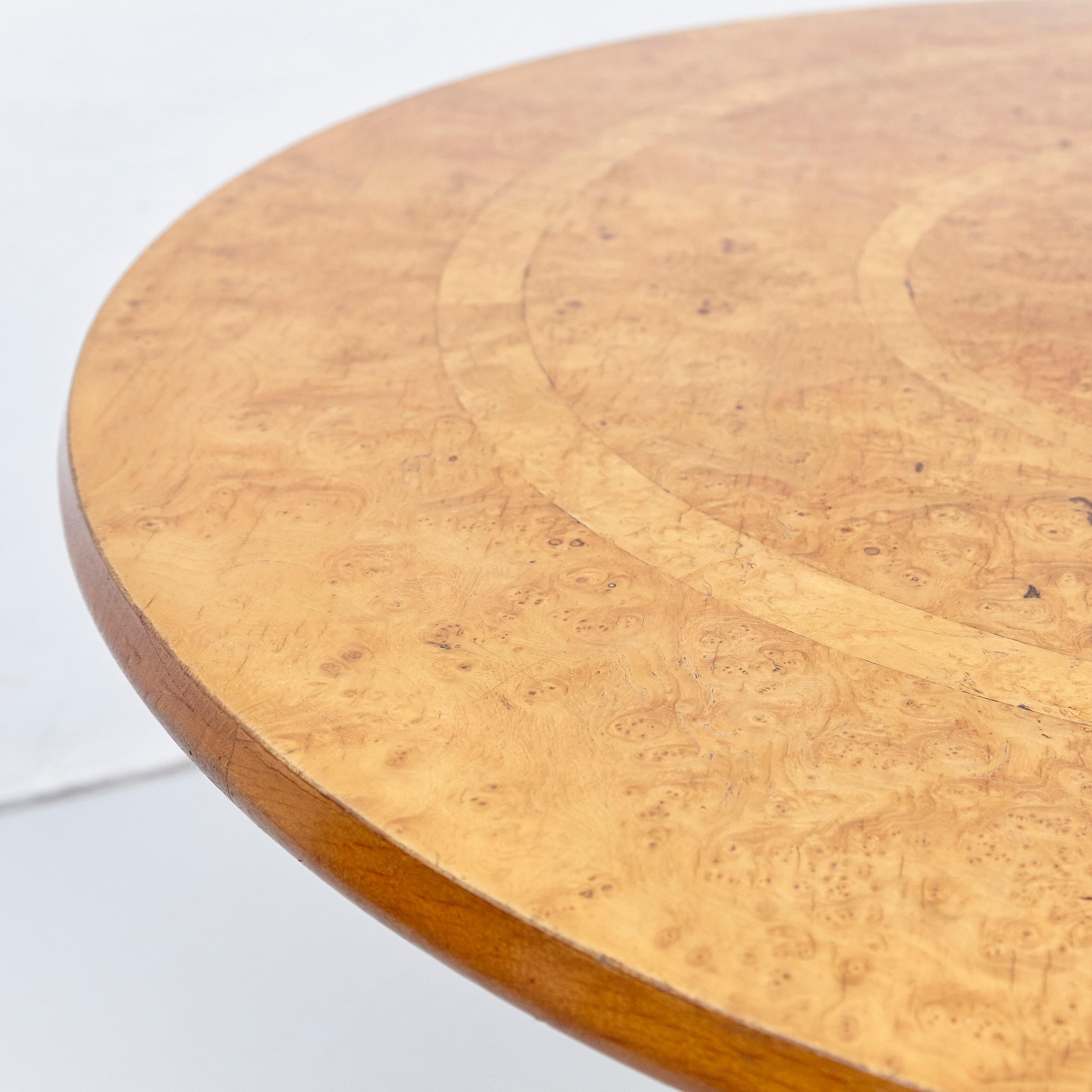 Oscar Tusquets Round Dinning Wood Table, circa 1970 2