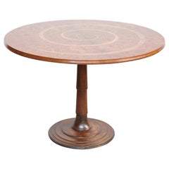 Table de salle à manger ronde en bois Oscar Tusquets:: circa 1970