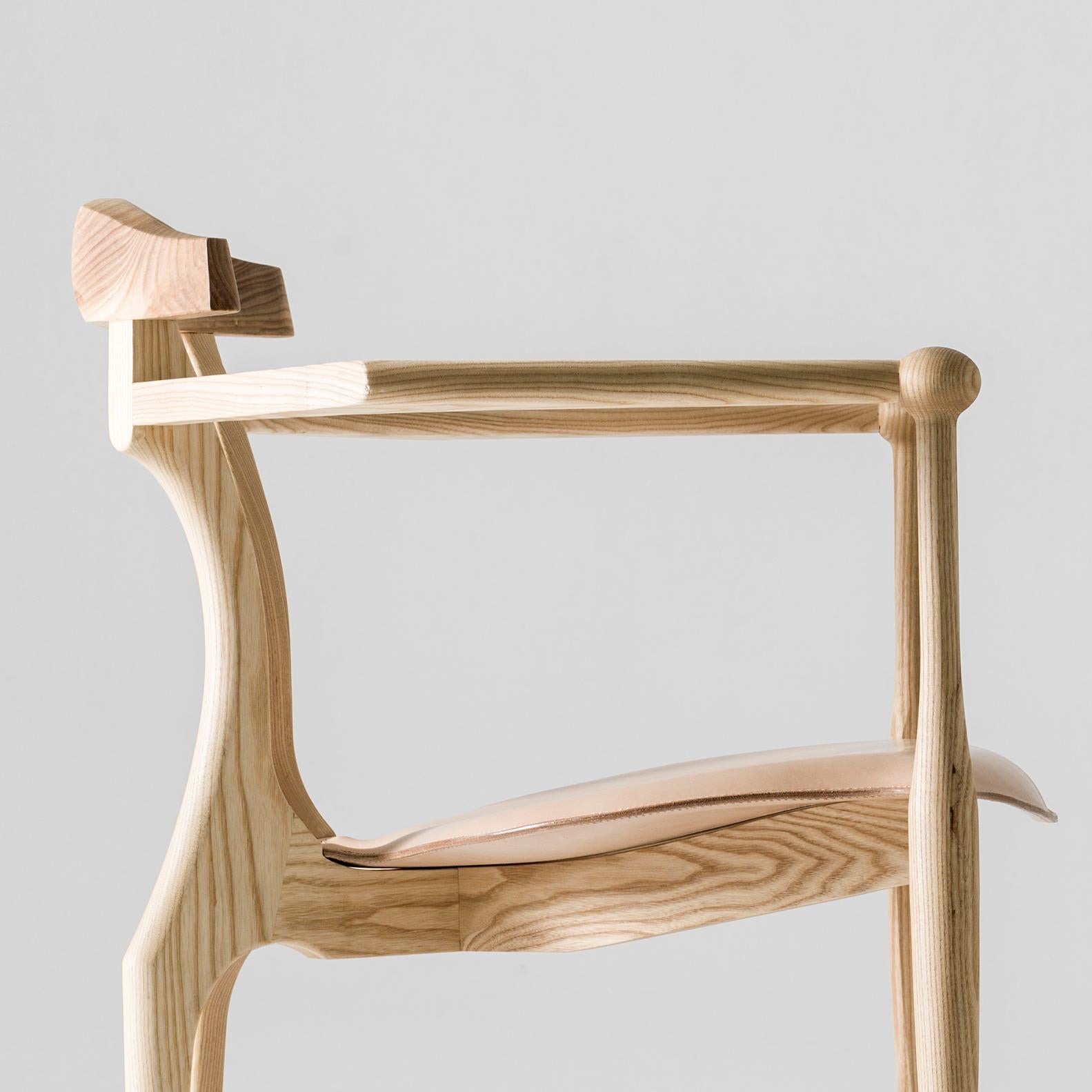 European Oscar Tusquets Solid Ashwood Gaulino Easy Chair for BD Barcelona Design For Sale
