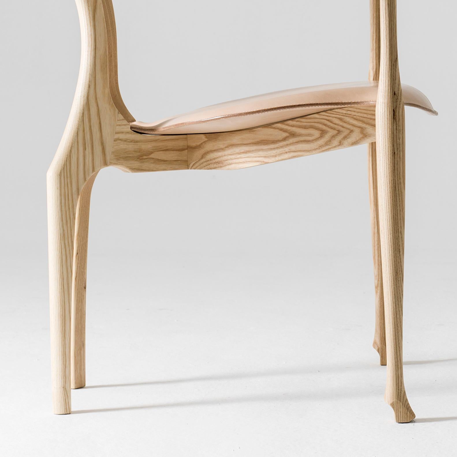 Varnished Oscar Tusquets Solid Ashwood Gaulino Easy Chair for BD Barcelona Design