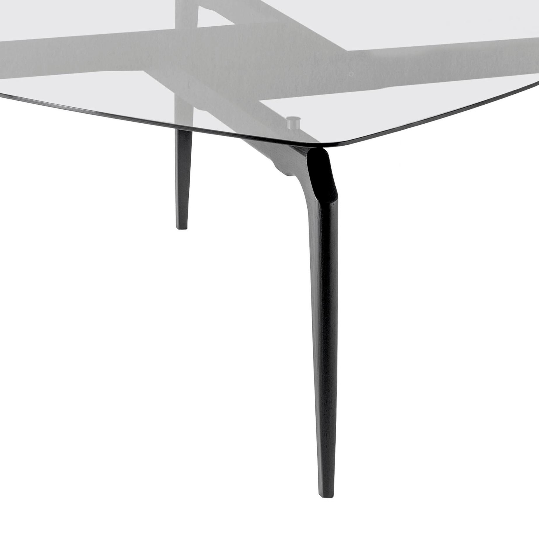 Oscar Tusquets-Tisch „Gaulino“ aus schwarzem Eschenholz / Glas von BD Barcelona (Moderne) im Angebot