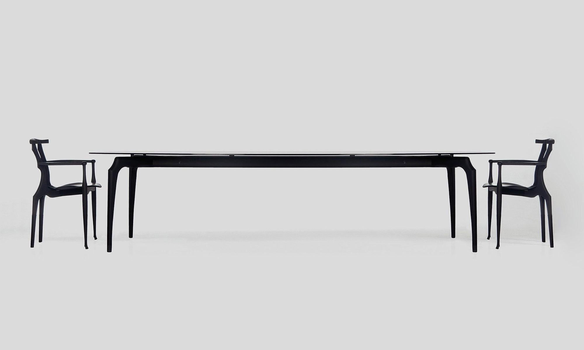 Contemporary Oscar Tusquets Table 'Gaulino' Black Stained Wood by BD Barcelona For Sale