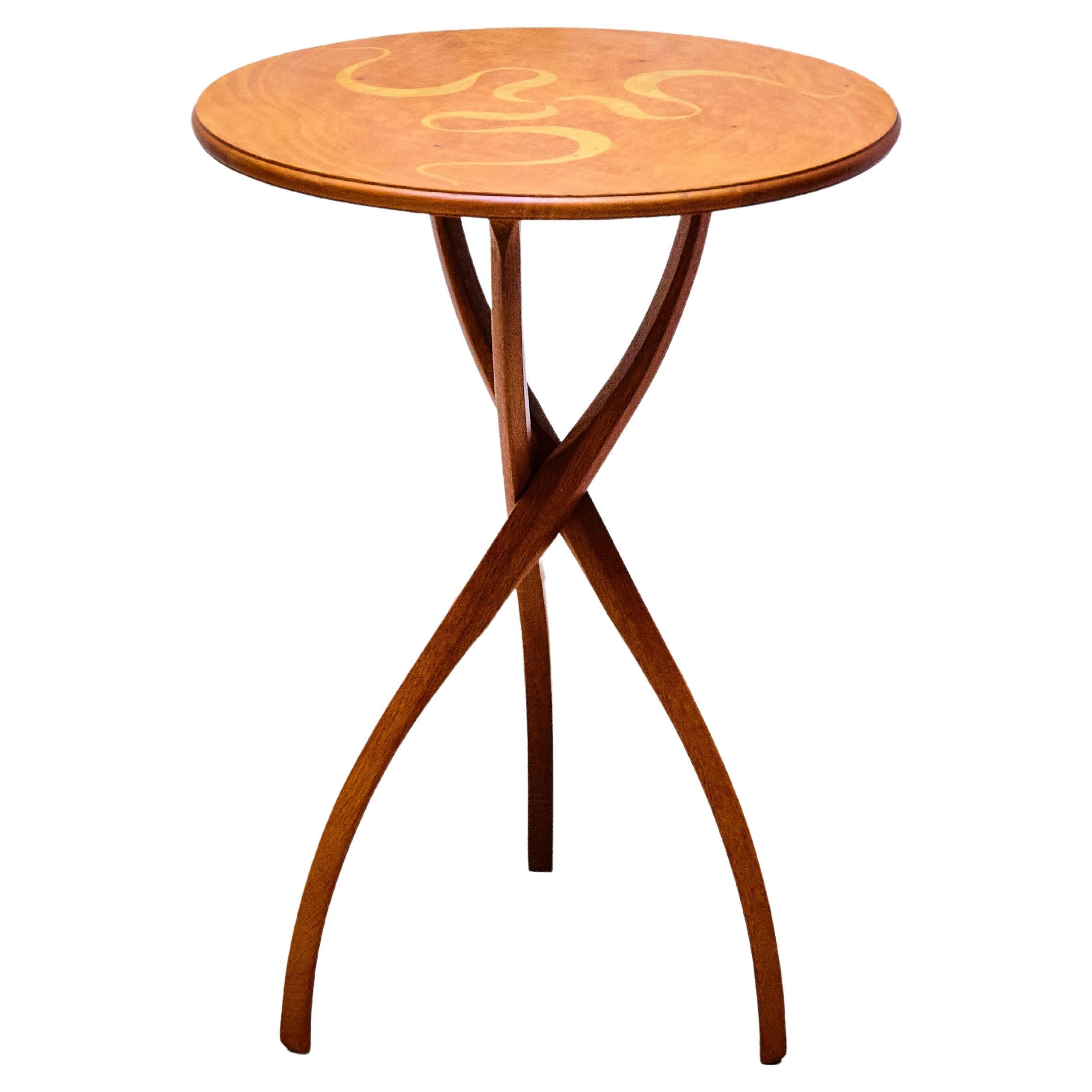 Oscar Tusquets Wood Side Table 'Vortice' for Carlos Jané, circa 1989