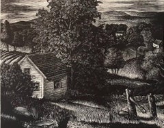 Oscar Weissbuch, Westchester Hills (NY), New Deal, WPA-era wood engraving
