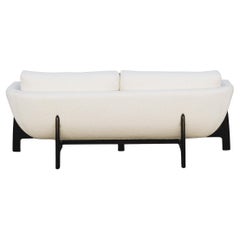 Oscar Wood Sofa, in Satin Mahogany Wood, Handcrafted in Portugal by Duistt