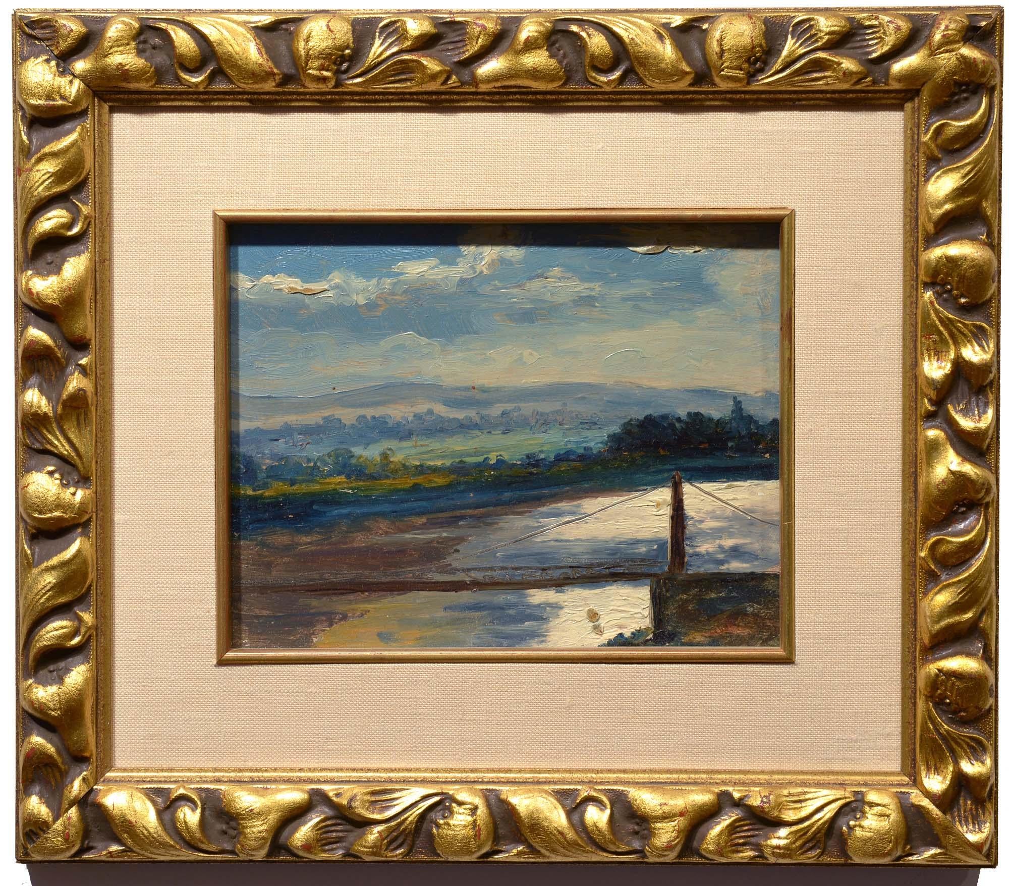 Florence Countryside, Oscar Socec, Swiss, Modern, landscape, Italy, oil - Painting by Oscar Yosef de Kerdsmont Socec