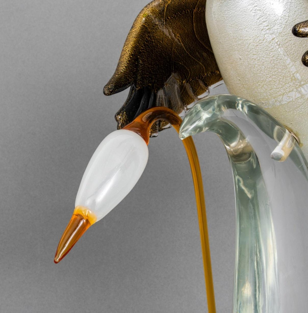 Oscar Zanetti Murano Glass Mallard Duck Sculpture In Good Condition In New York, NY