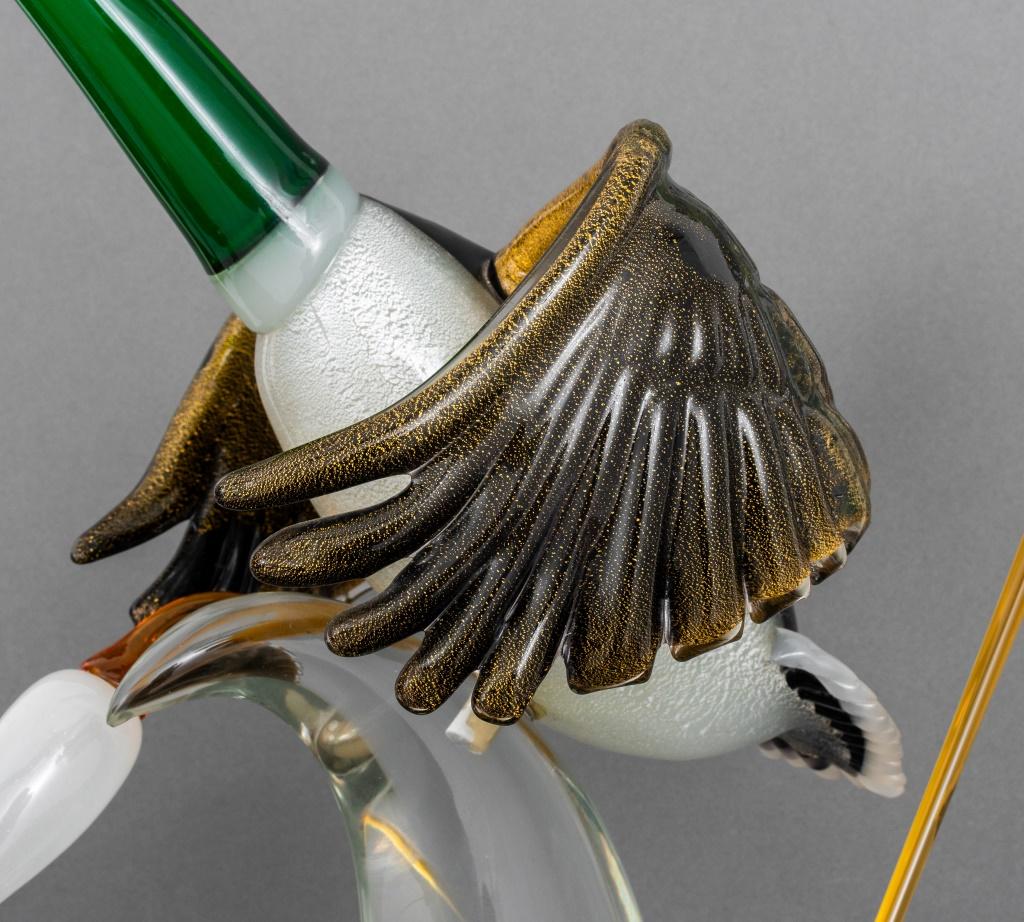 Oscar Zanetti Murano Glass Mallard Duck Sculpture 1