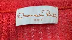OscarDeLaRenta 1970s RuffleNeck PointelleKnit DrawstringWaist LongSleeve Sweater