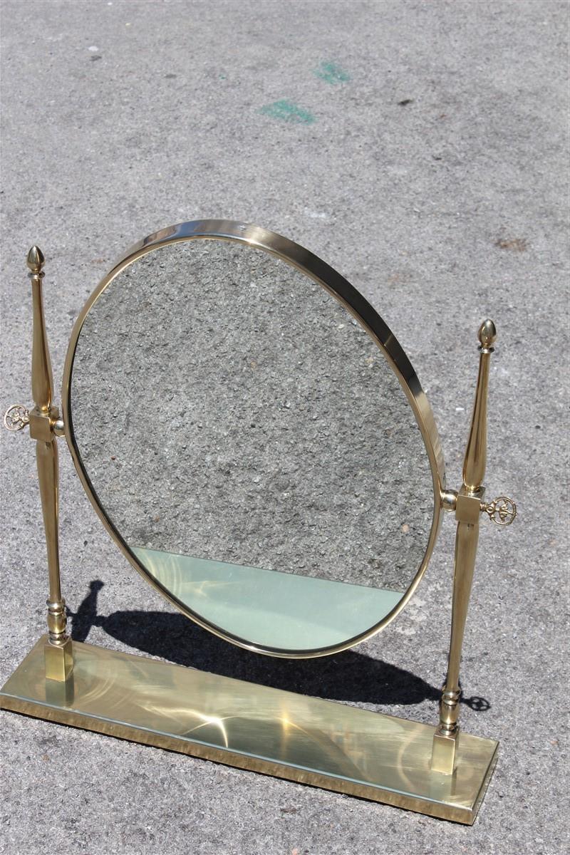 Oscillating Jewelry Mirror Solid Brass Glasses Mid-Century Italian Design Gold 5