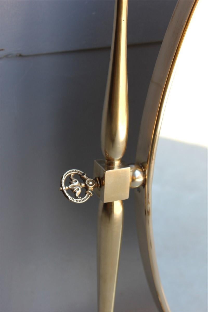 Oscillating Jewelry Mirror Solid Brass Glasses Mid-Century Italian Design Gold 1