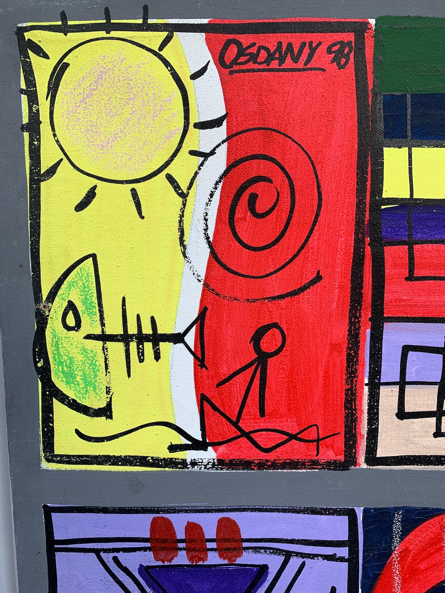 Cubano 1998 Scena astratta e figurativa - Painting Astratto di Osdany