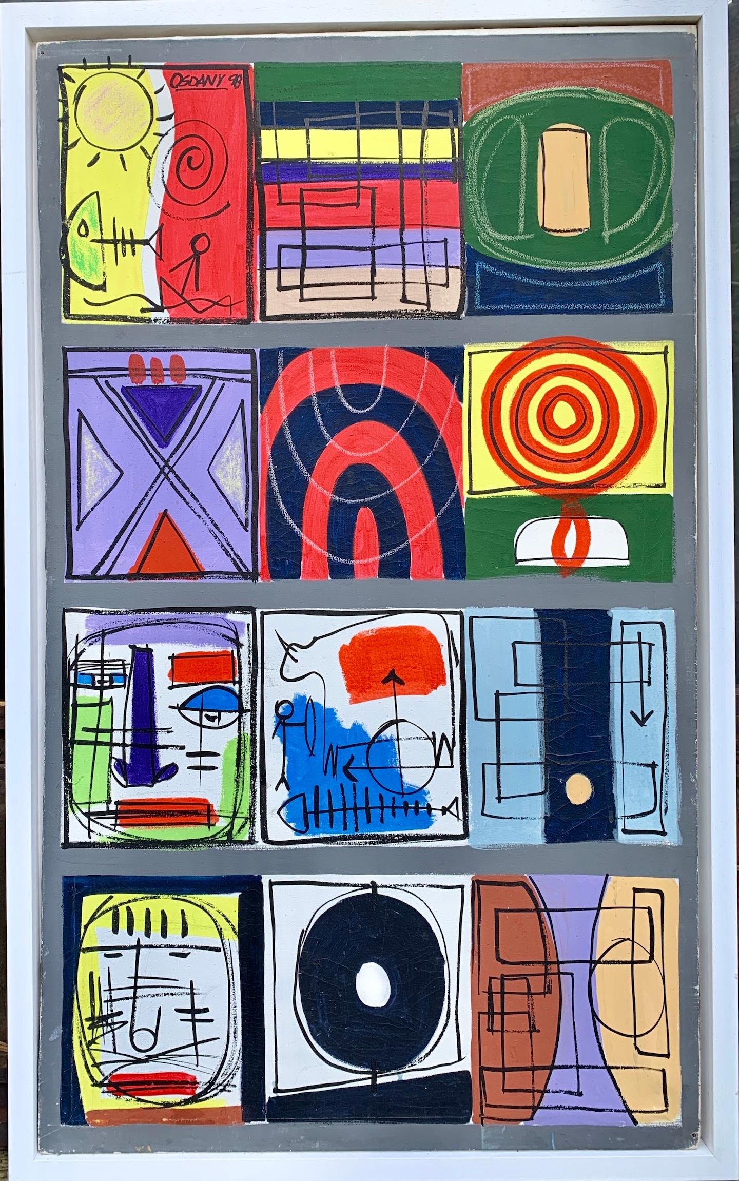 Figurative Painting di Osdany - Cubano 1998 Scena astratta e figurativa
