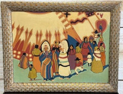 Joseph Bidzinski (American, 20th C.) Native American Ceremonial Procession, 1950