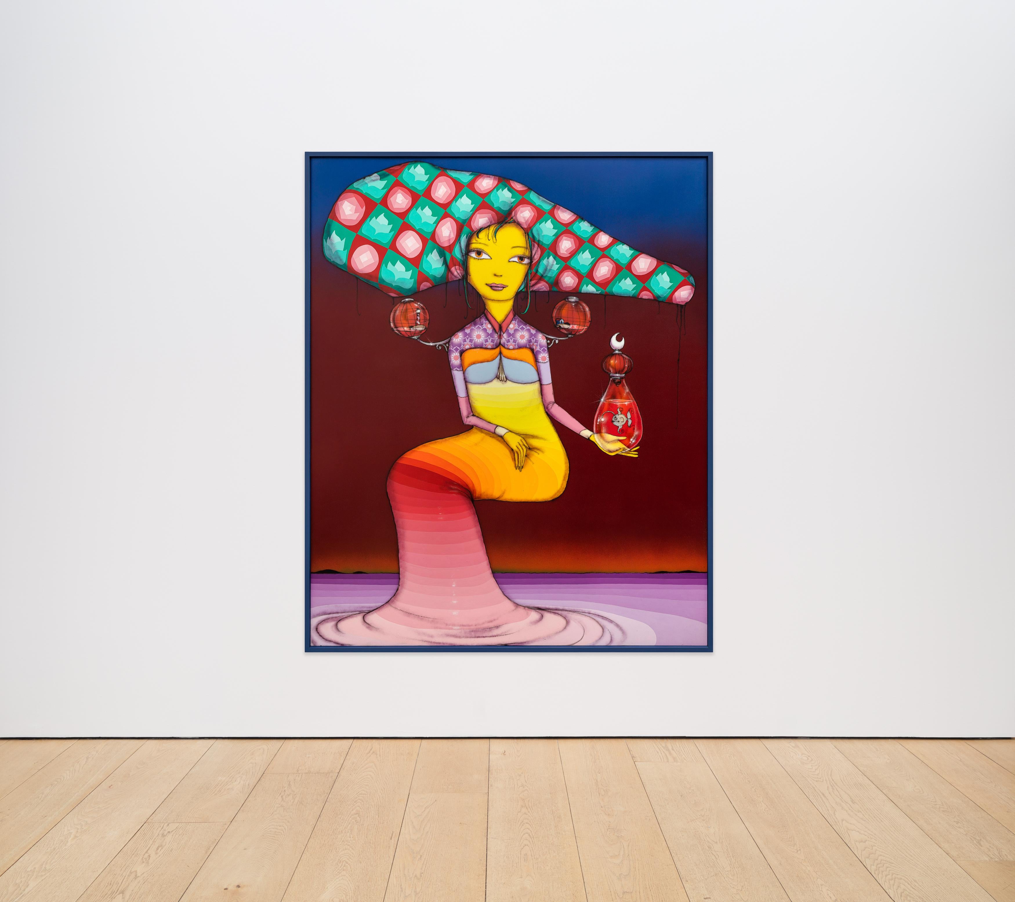 O Sol ao Encontro da Lua (Il sole che incontra la luna) - Painting di OSGEMEOS