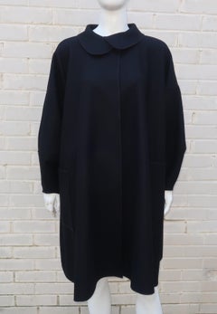 Osgood Smük 1980’s Wearable Art Wool Swing Coat With Suede Details