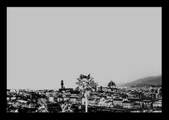 Florence, Italy contemporary Italian landscape, firenze, black and white photo