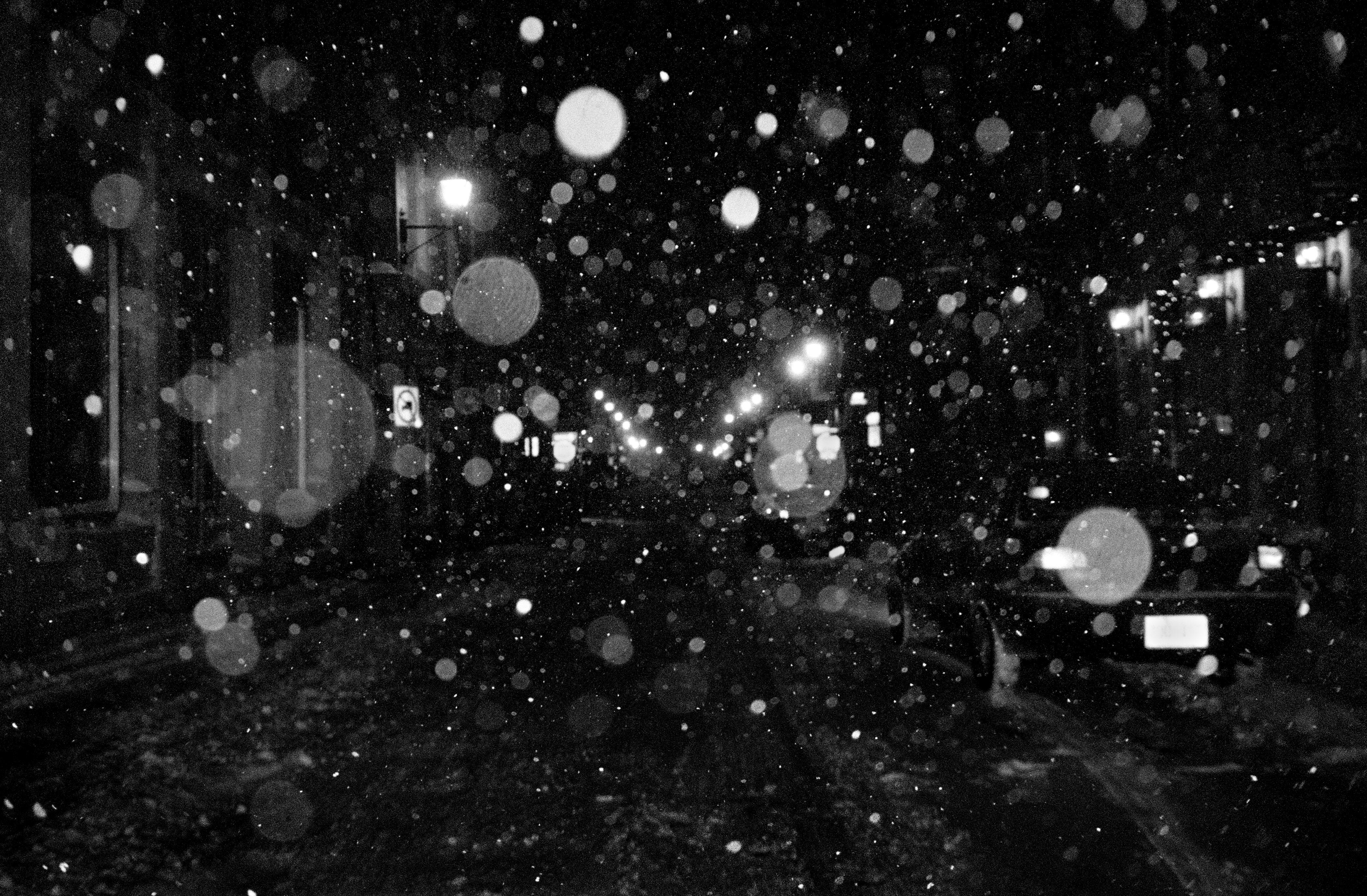 Snow Storm, Montreal, contemporary black and white photo, rare, architectural