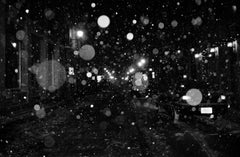 Snow Storm, Montreal, contemporary black and white photo, rare, architectural