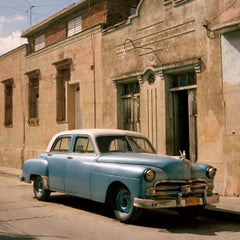 Vintage Car, Santiago de Cuba, documentary photo, color print, contemporary