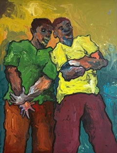 Bond 2 - Siglo XXI, Contemporáneo, Impasto, Moderno, Expresionista, Hombres