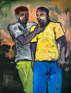 Guy's Talk - Siglo XXI, Contemporáneo, Impasto, Moderno, Expresionista, Hombres