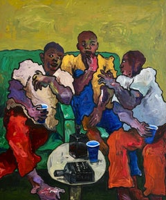 Charla para Hombres - Siglo XXI, Contemporáneo, Impasto Figurativo, Cultura Pop, Hombres