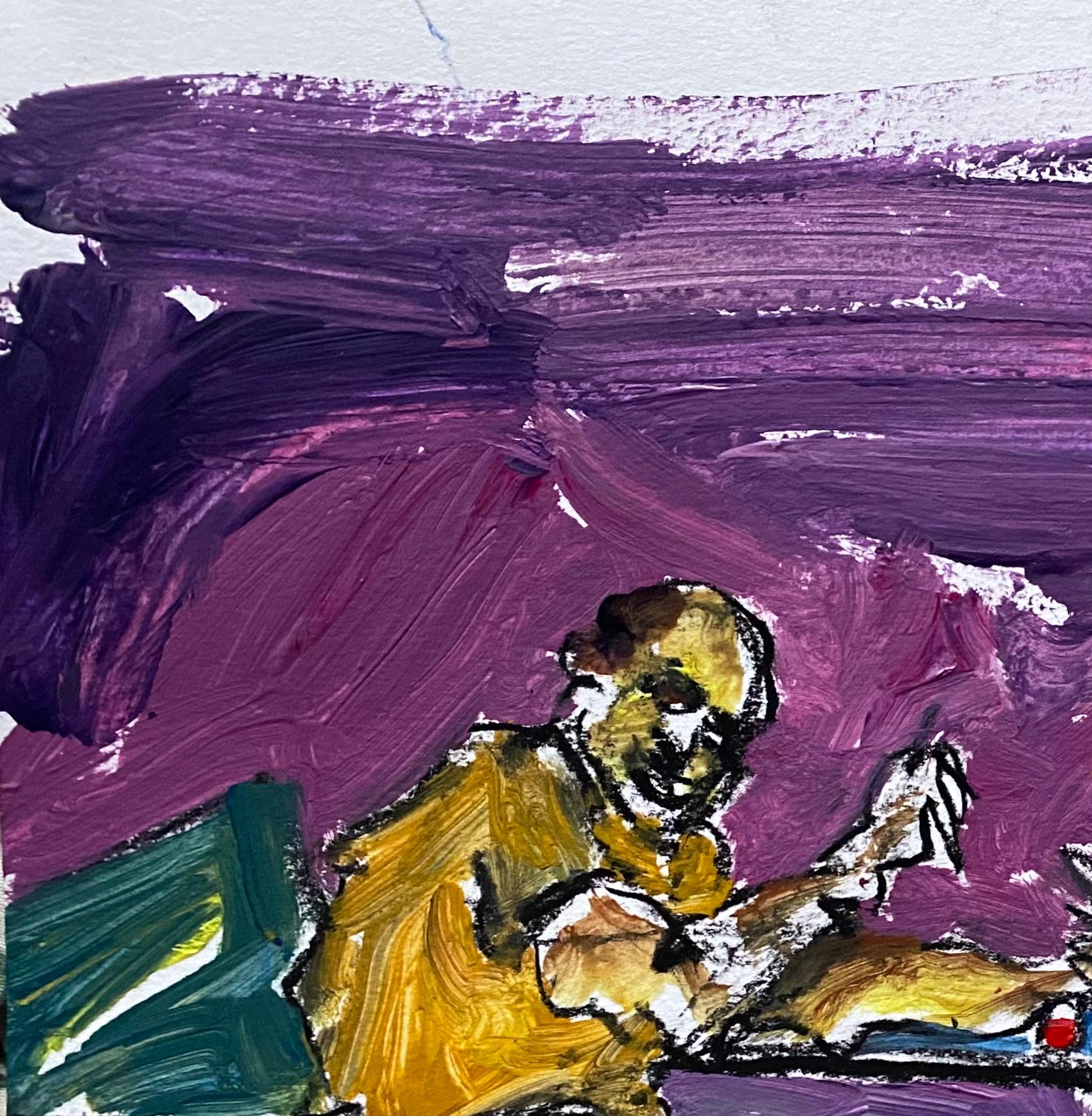 Tequila Gist 2 -21e siècle, contemporain, expressionniste, moderne, santé mentale - Expressionniste Mixed Media Art par Oshorenoya David Francis