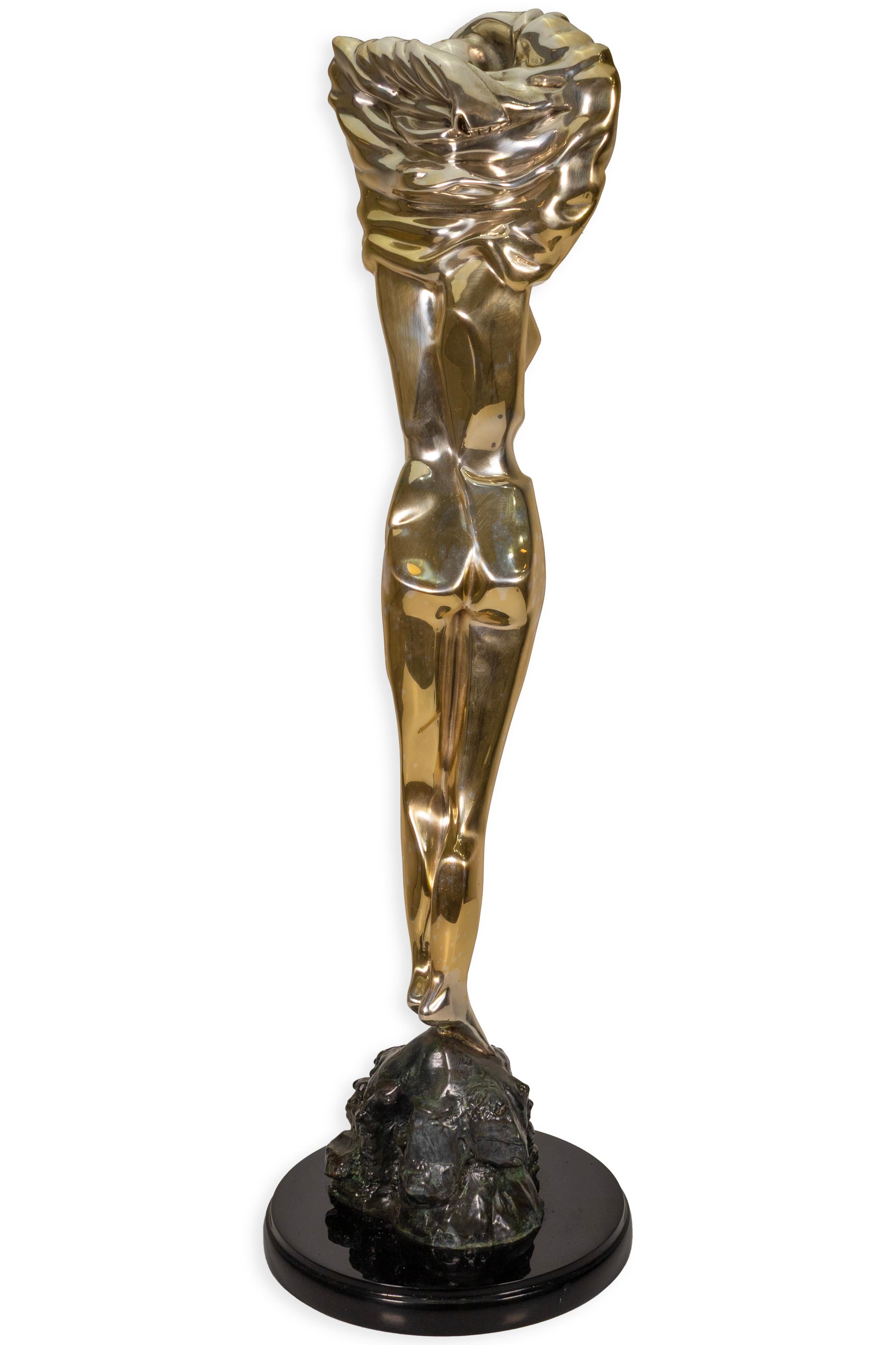 Mexican Oshra Michan D'Argenta Sensuality Signed Contemporary Figurative Sculpture 1990s For Sale