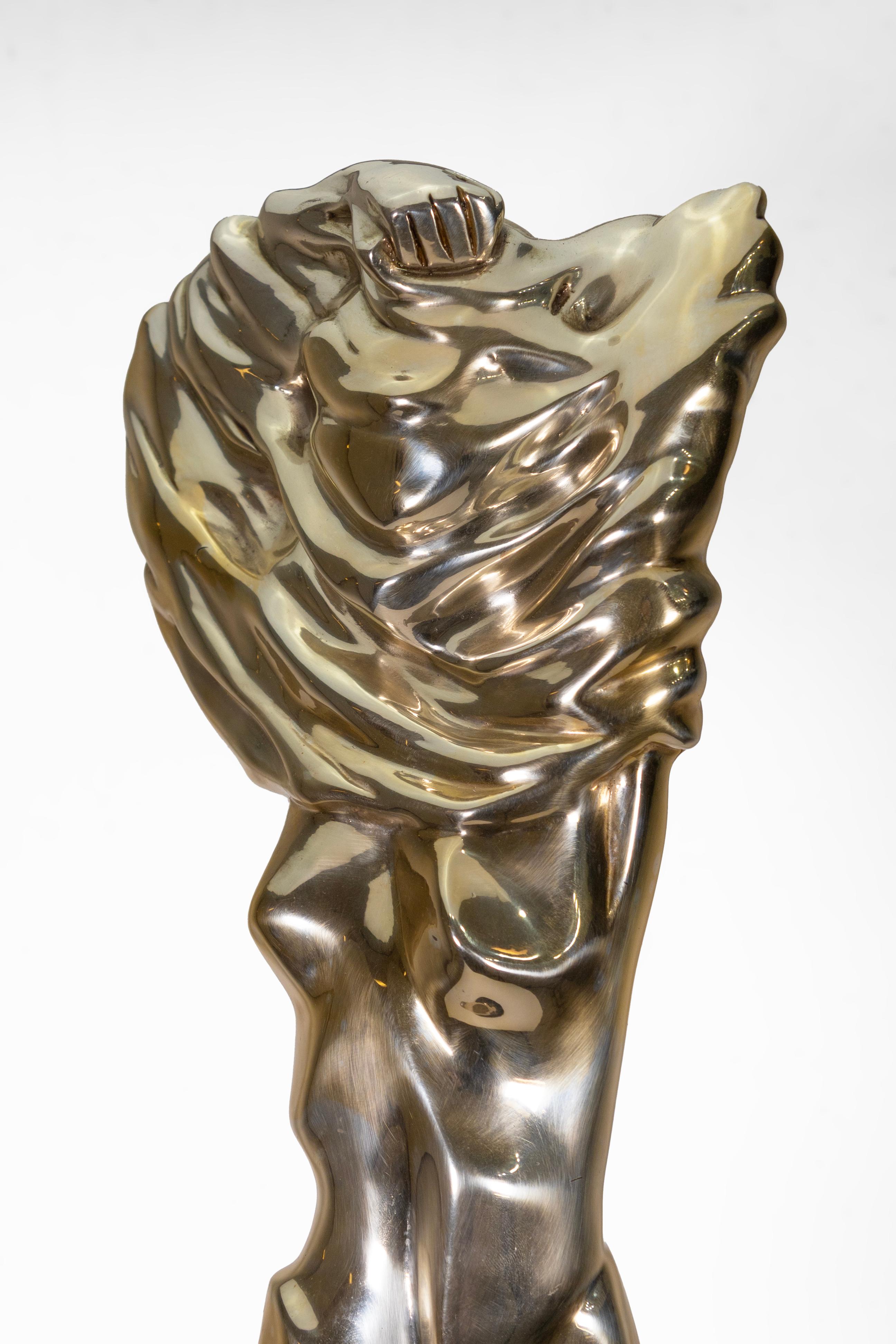 Late 20th Century Oshra Michan D'Argenta Sensuality Signed Contemporary Figurative Sculpture 1990s For Sale