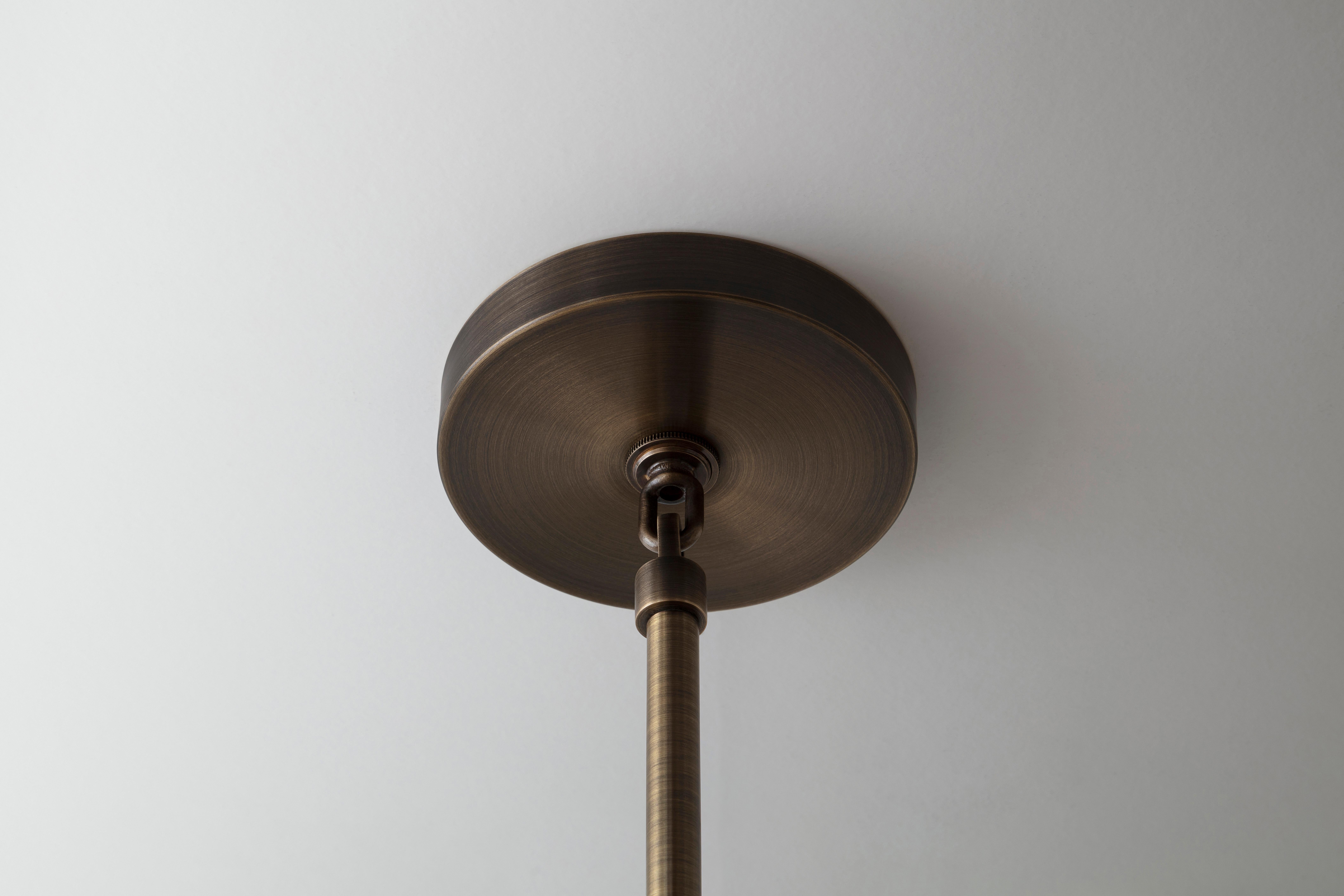 Osiris Chandelier '6.12' in Antique Brass by Matthew Fairbank For Sale 1