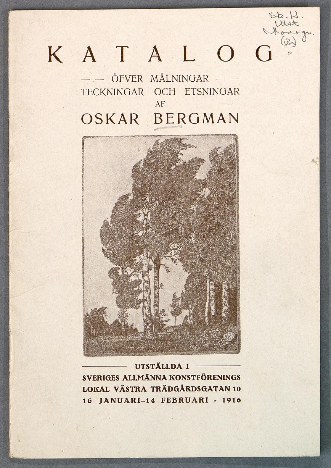 Oskar Bergman (Estocolmo 1879-1963 Saltsjöbaden)

