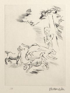 Der Beobachter, acquaforte moderna di Oskar Kokoschka