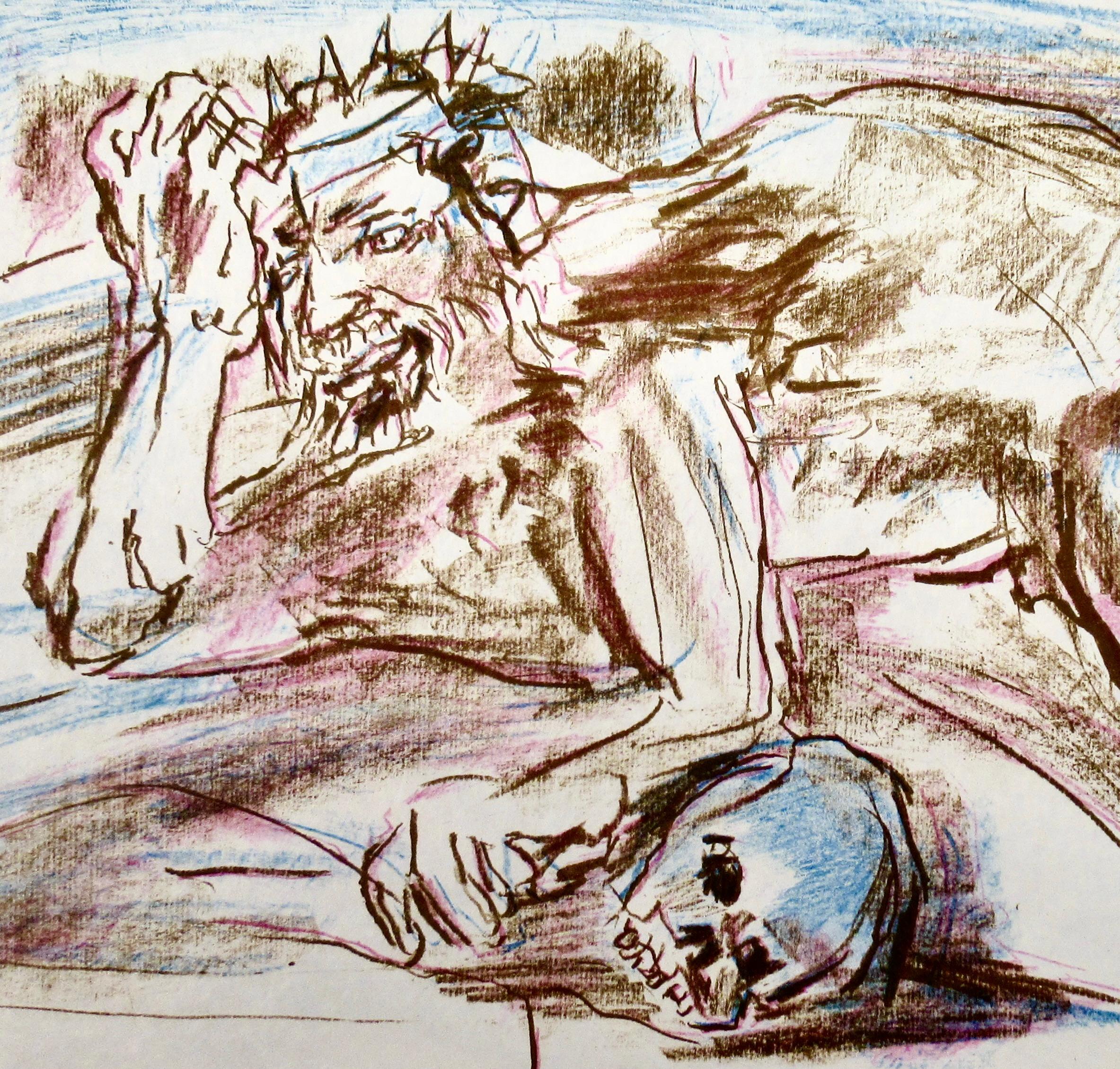 « Le Bal Masque » Giuseppe Verdi Opera - Expressionniste Print par Oskar Kokoschka