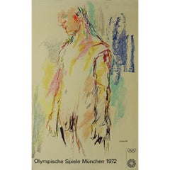 Original 1972 Olympic poster by Oskar Kokoschka