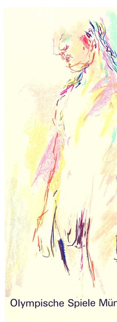 Original Munich Olympic Games 1972 Munchen vintage sports poster