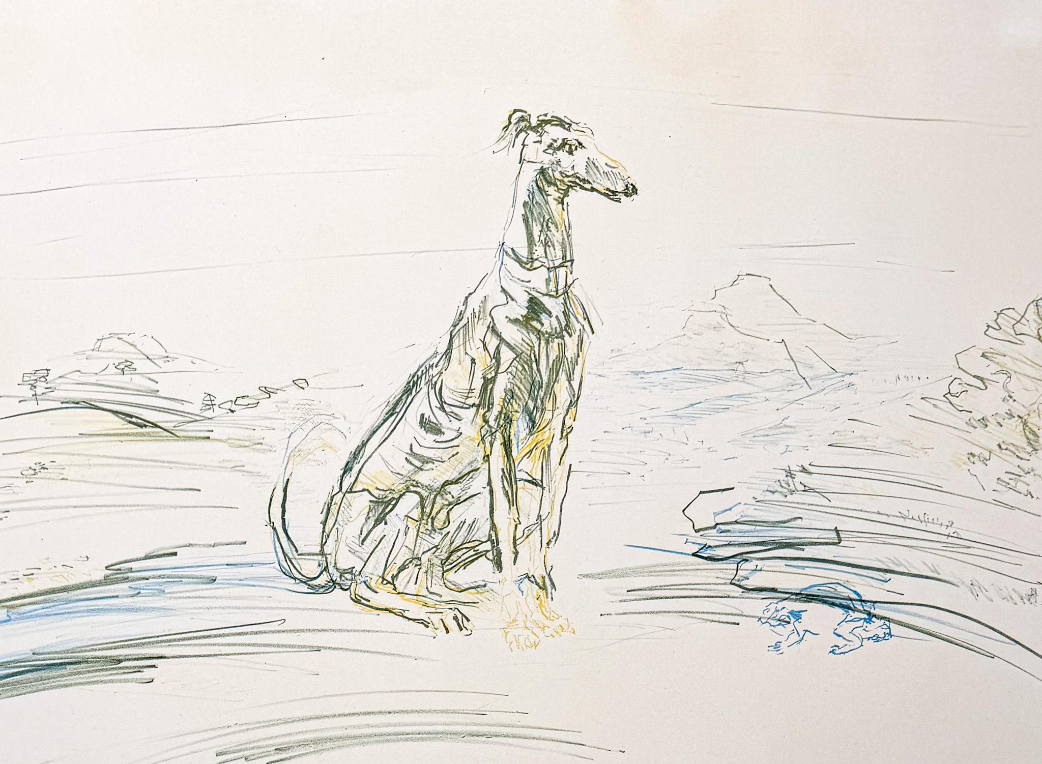 Oskar Kokoschka (1886-1980) - Litografía a la tiza sobre papel poroso