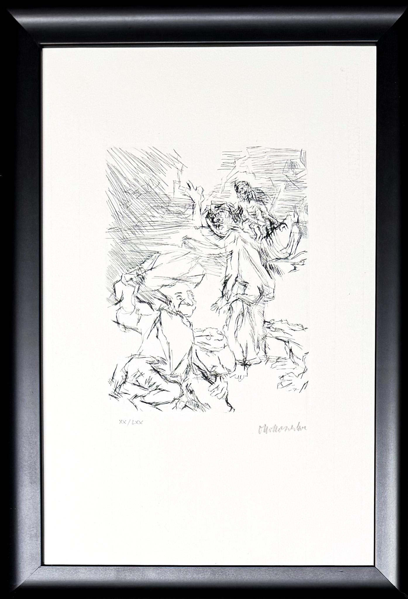 Oskar Kokoschka (1886–1980) - Drypoint etching on paper - 1969