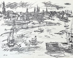 Oskar Kokoschka (1886-1980) - Puerto de Hamburgo - Litografía sobre papel - 1961