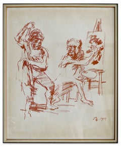 Painter and Model - Oskar Kokoschka - Original Lithograph 1959