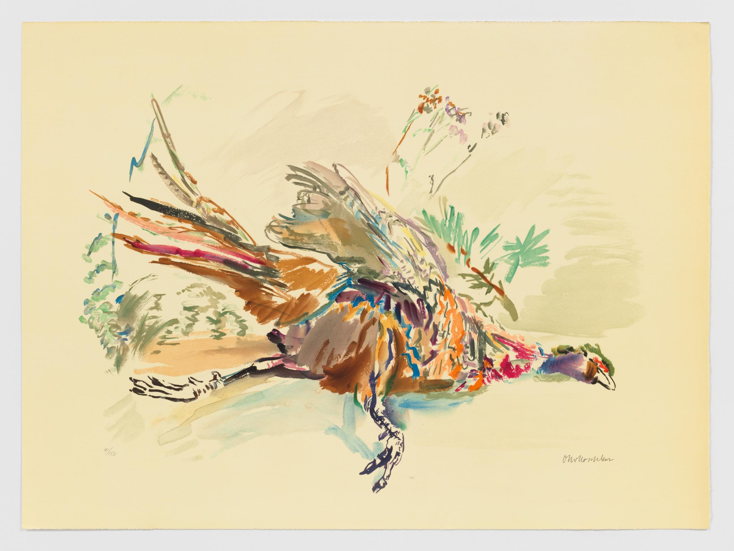 Pheasant - Print by Oskar Kokoschka